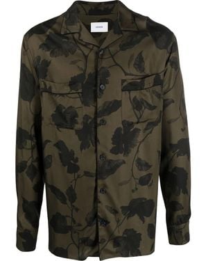 Erdem Floral-Print Long-Sleeved Shirt - Black