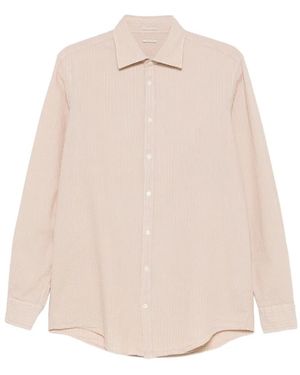 Massimo Alba Genova Seersucker Striped Shirt - Natural