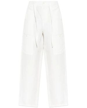 Jil Sander Cargo-Pocket Tie-Fastening Trousers - White