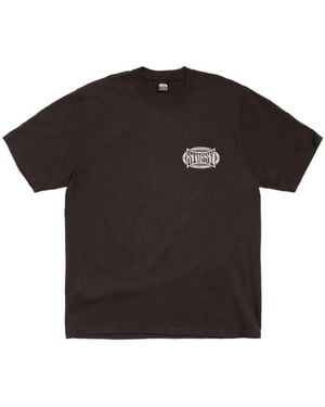 Stussy Logo-Print T-Shirt - Black
