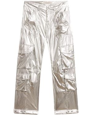 Golden Goose Pantalones cargo metalizados - Blanco