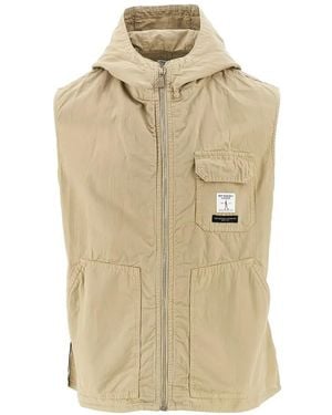 Roy Rogers Hooded Zip-Fastening Vest - Natural