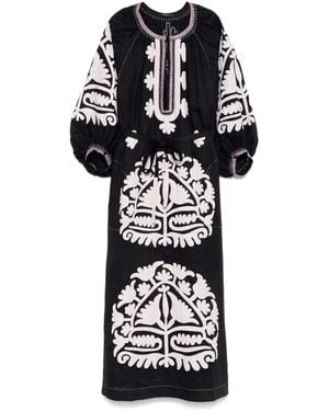 Vita Kin Shalimar Midi-Jurk - Zwart