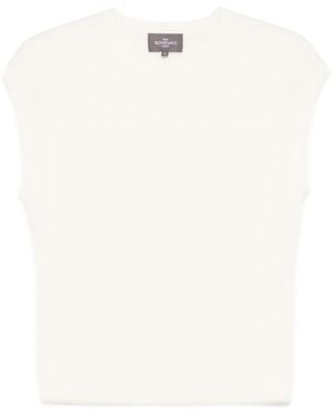 Bompard Cap-Sleeve Vest - White