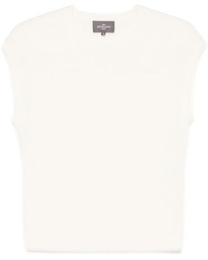 Eric Bompard Cap-Sleeve Vest - White