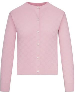 Gucci Cardigan Mit Logo-Muster - Pink