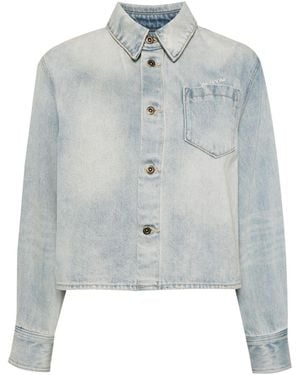 we11done Washed Denim Shirt - Blue