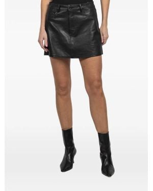 DL1961 Falda corta con cinturón - Negro