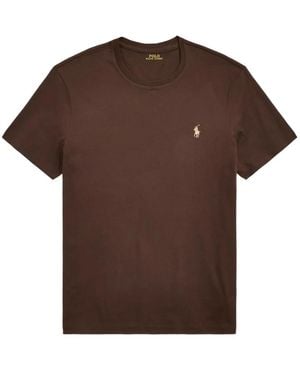 Polo Ralph Lauren T-Shirt Mit Logo-Stickerei - Braun