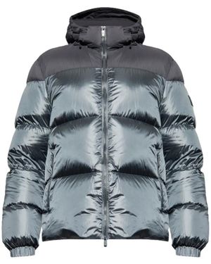 Add Logo Zip Down Jacket - Grey