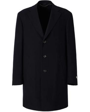 Canali Abrigo Con Solapas De Muesca - Negro