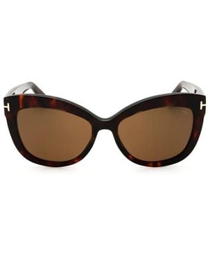 Tom Ford Cat-Eye-Sonnenbrille - Braun