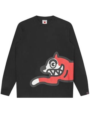 ICECREAM Sweater Met Print - Zwart