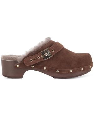 Scholl Pescura Robin Faux-Fur Mules - Brown