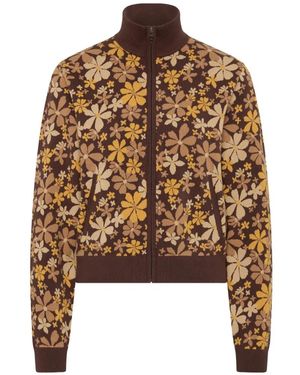 The Upside Copacabana Margot Vest Met Bloemenprint - Bruin