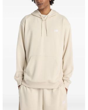 New Balance Logo-Embroidered Hoodie - Natural