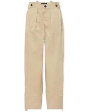 DSquared² Cotton Trousers - Natural