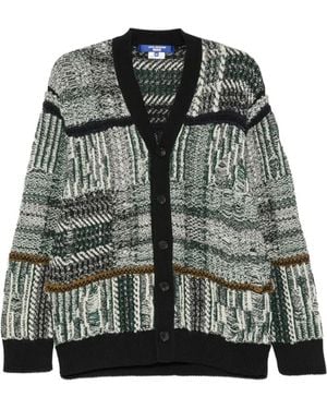 Junya Watanabe Cardigan Mit V-Ausschnitt - Grau