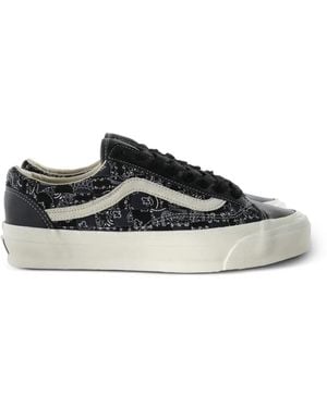 Vans Old Skool 36 Paisley-Print Leather Sneakers - Black