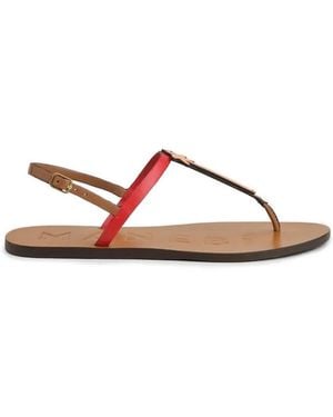 Manebí Canyon Palm-Tree Sandals - Brown