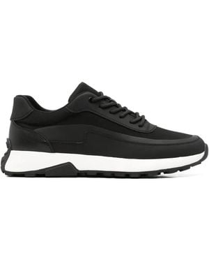 SERGIO MORETTI FIRENZE Panelled Lace-Up Trainers - Black