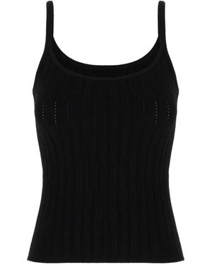 Iceberg Ribbed Tank Top - Black
