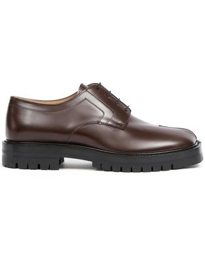 Maison Margiela Tabi Leather Derby Shoes - Brown