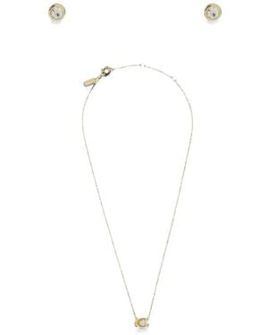 COACH Crystal-Embellished Necklace And Earrings (Set Of Two) - White