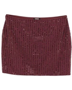 VENUJA Crystal Mini Skirt - Purple