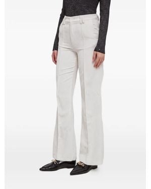 Benetton Corduroy Flared Trousers - White