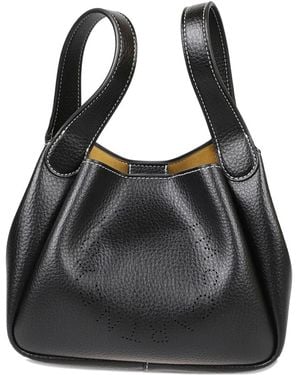 Stella McCartney Borsa A Tracolla Con Logo Traforato - Nero