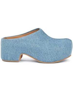 Dries Van Noten Denim Klompen - Blauw