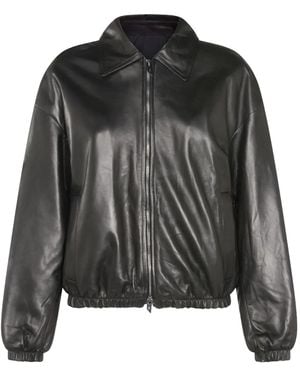 Salvatore Santoro Zip Leather Jacket - Black
