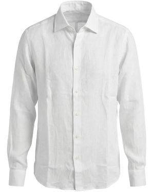 120% Lino Long-Sleeve Shirt - White