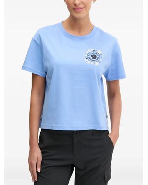 Fjallraven Camiseta Fjällblomster Con Logo - Azul