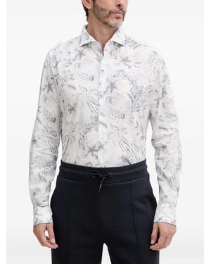 Joop! Pai Paisley-Print Shirt - White