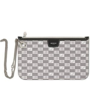Moreau Saint Marina Monogram-Pattern Pouch - Gray