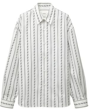 Versace Camisa Holgada En Jacquard - Blanco