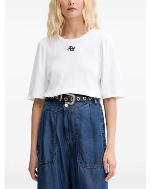 Munthe Parsa Ribbed T-Shirt - White