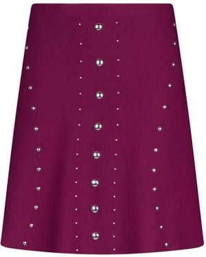 Liu Jo Studded Knitted Skirt - Purple