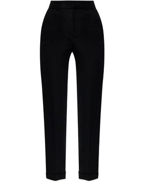 The Attico Turn-Up Hem Pants - Black