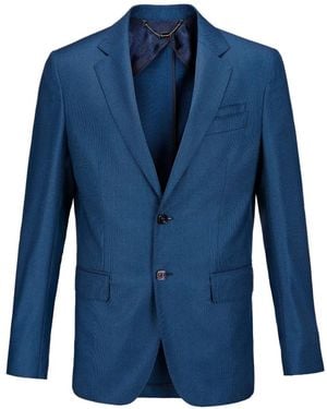 Billionaire Double B Single-Breasted Blazer - Blue