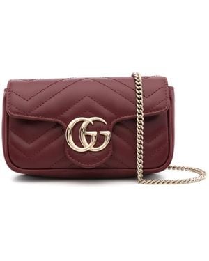 Gucci GGマーモント ショルダーバッグ スーパーミニ - パープル