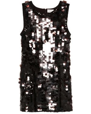 P.A.R.O.S.H. Sequin Sleeveless Dress - Black