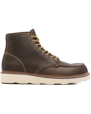 Docksteps Lace-Up Leather Boots - Brown