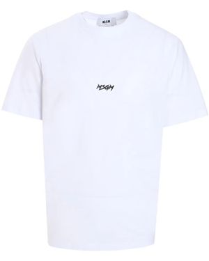 MSGM T-Shirt Con Logo - Bianco