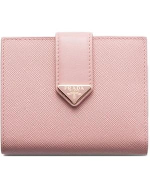 Prada Logo-Triangle Wallet - Pink