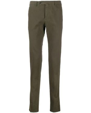 PT Torino Mid-Rise Straight-Leg Trousers - Green