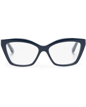 Balenciaga Occhiali Cat-Eye Con Logo - Blu