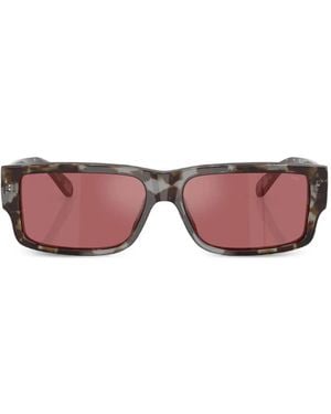 DIESEL Tortoiseshell-Effect Rectangle-Frame Sunglasses - Pink